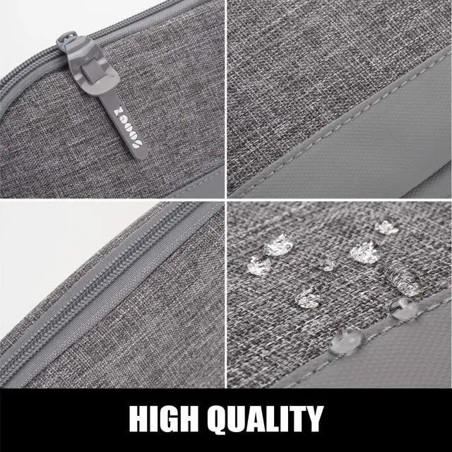 Alt view image 4 of 5 - Wide-Opening Pencil Pen Case, Lightweight & Spacious Pencil Bag Pouch Box Organizer, Aesthetic Supply with Triangular Design for Adults, Grey