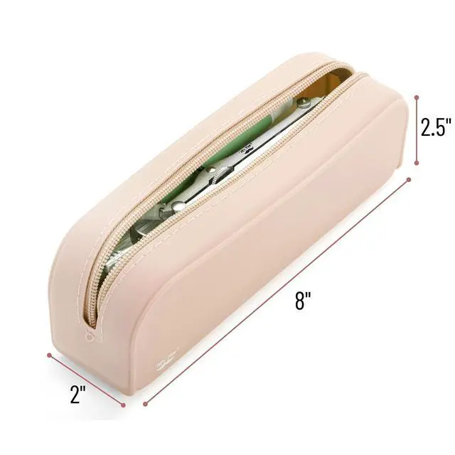 Alt view image 2 of 7 - Silicone Pencil Case, Aesthetic Pencil Bag for Women, Makeup Pouch