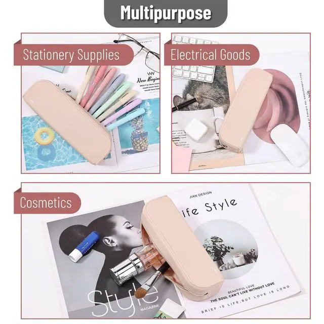 Alt view image 6 of 7 - Silicone Pencil Case, Aesthetic Pencil Bag for Women, Makeup Pouch