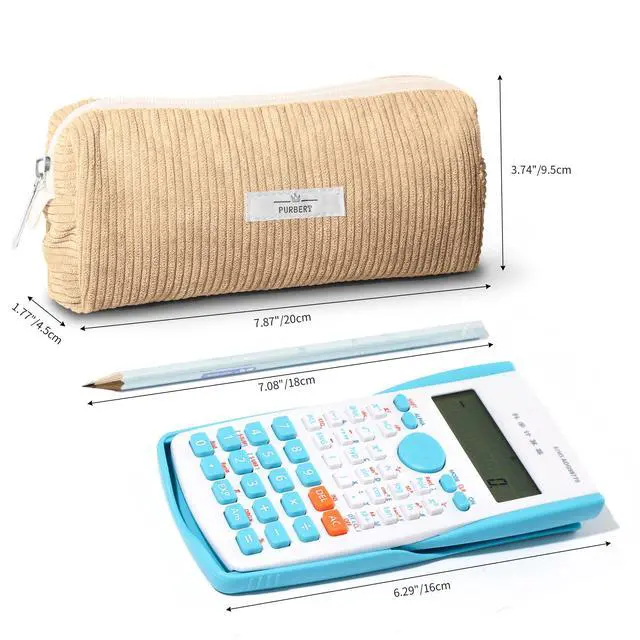 Alt view image 3 of 7 - Soft Corduroy Pencil Case Pouch - Small Stationery Pen Bag Apricot