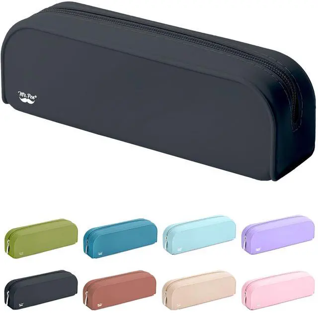 Main image of Silicone Pencil Case, Aesthetic Pencil Bag for Women, Makeup Pouch