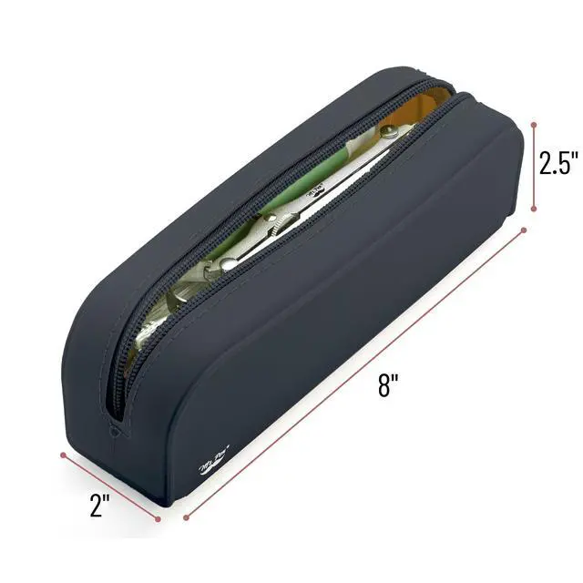 Alt view image 2 of 7 - Silicone Pencil Case, Aesthetic Pencil Bag for Women, Makeup Pouch