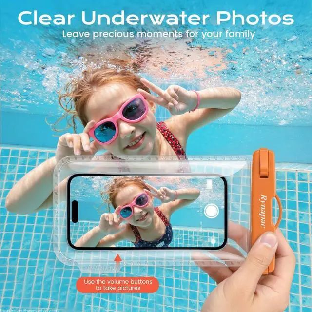 Alt view image 4 of 7 - IPX8 Waterproof Phone Pouch - 8.5in, 2 Pack Waterproof Phone Case for iPhone 17 16 15 Pro Max, Galaxy S26 S25 Ultra, Cellphone Dry Bag with Lanyard for Beach Vacation Travel Cruise Essentials