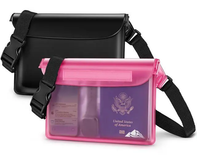 Main image of Waterproof Fanny Pack, Waterproof Pouch Dry Bag 2-Pack for Phone Passport Purse, Adjustable Waist Strap for Swimming Kayaking Boating Paddle Board Accessories Cruise Beach Camping Essentials