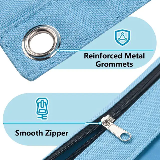 Alt view image 4 of 7 - Pencil Pouch for 3 Ring Binder, Binder Pencil Case with Smooth Zipper, Clear Window Pencil Case for Binder, Big Capacity 3 Ring Binder Pencil Bag with 3 Reinforced Grommets, Pink
