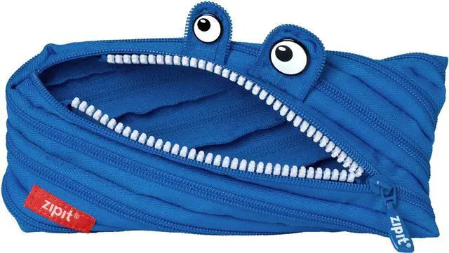 Main image of Monster Pencil Case for Kids, Cute Zipper Pouch for Boys Girls and Teens, Stationery Bag for School ,Blue