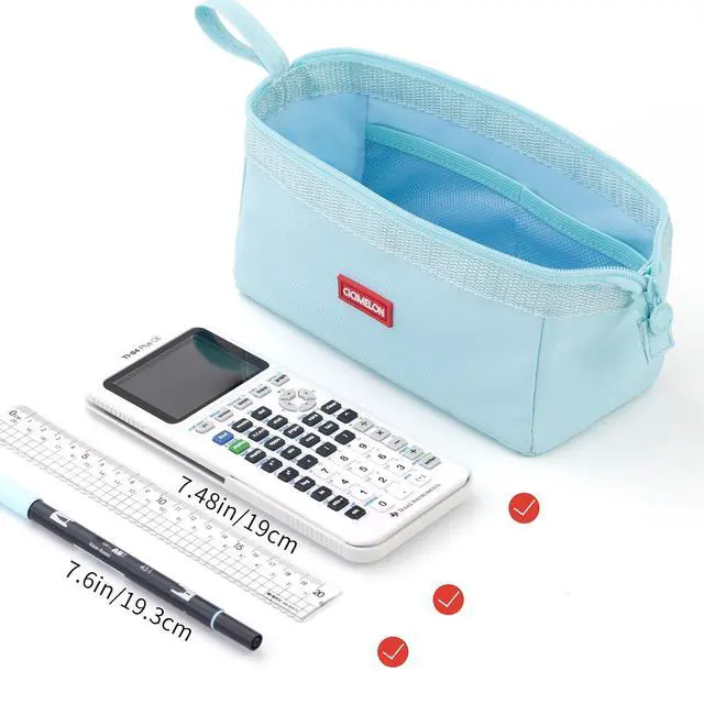 Alt view image 4 of 6 - Pencil Case Large Capacity Pencil Pouch Pen Bag for School Teen Girl Boy Men Women (Blue)