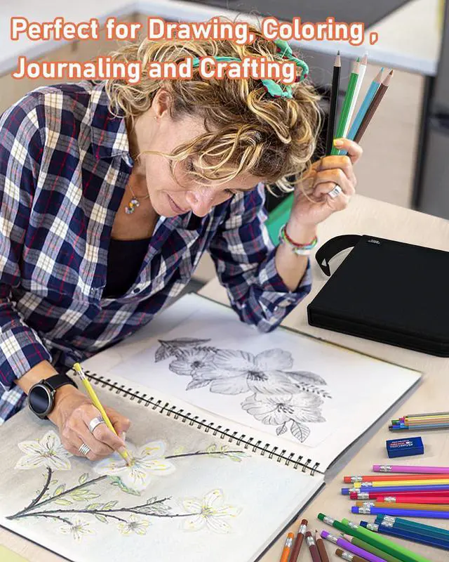 Alt view image 7 of 7 - Mechanical Colored Pencils, Erasable Mechanical Pencils with Sharpener and Bag, Aesthetic Drafting Tools Ideal for Both Beginners 2.6mm, 36PCS