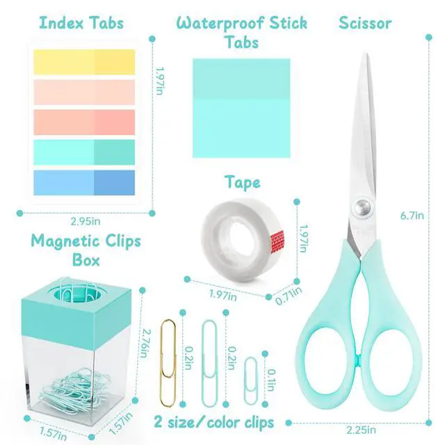 Alt view image 2 of 7 - Teal Office Supplies, Teal Office Supplies and Accessories for Kids, Mint Green Stapler and Tape Dispenser Set for Women, Green Office Desk Accessories, Office Gift for Women, Office Lady, Coworkers