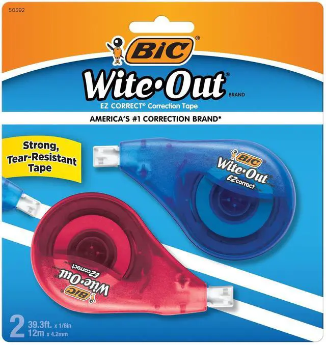 Main image of Wite-Out EZ Correct Correction Tape, White, No Dry Time, Tear Resistant Tape, 2-Count