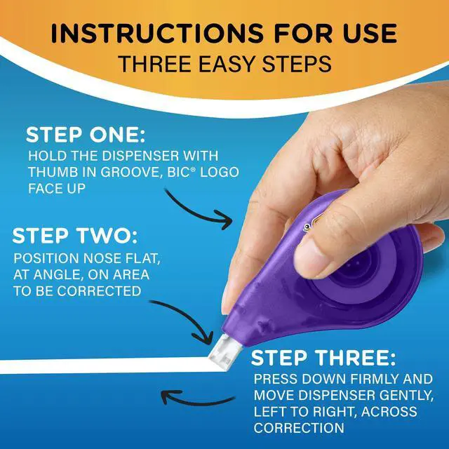 Alt view image 6 of 7 - Wite-Out EZ Correct Correction Tape, White, No Dry Time, Tear Resistant Tape, 2-Count