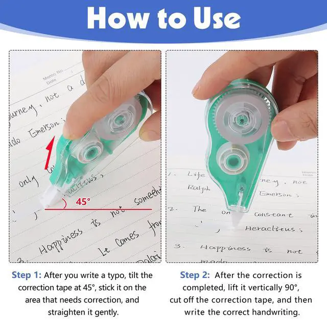 Alt view image 5 of 7 - 15 Pack Correction Tape, Colorful Correction Tape Bulk for Students Teachers School Office Supplies, 26.24 Ft