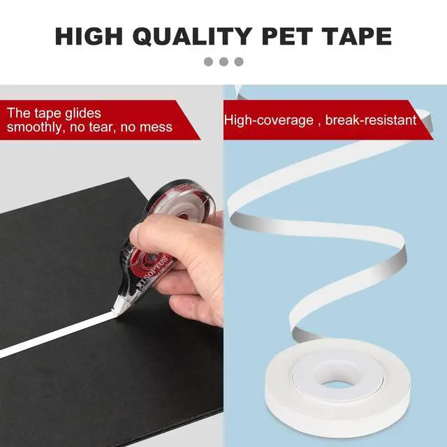 Alt view image 3 of 7 - 15PCS Correction Tape, 39.37ft Each, Fast, Clean, Opaque and Easy to Use Tear-Resistant Correction Tape Bulk Office or School Supplies, Blue, Red, Gray