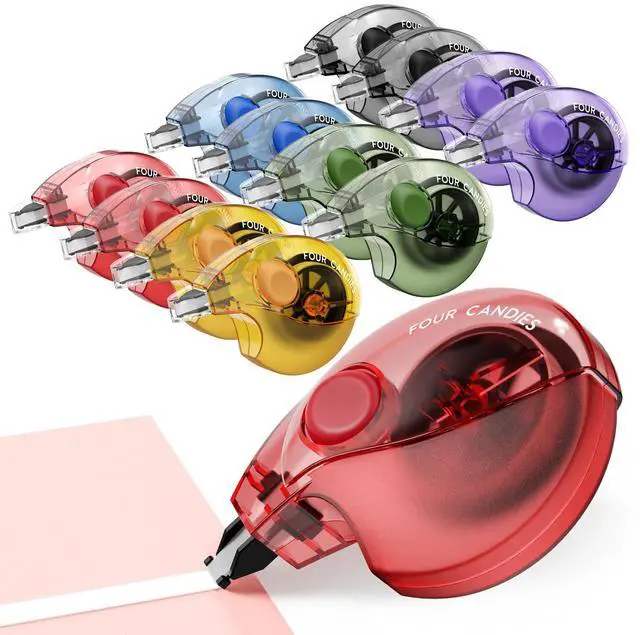 Main image of Silent Correction Tape, White Correction Tape 12 Pack, 26.2ft, Ergonomic Easy-to-Use Applicator,Fast Clean Instant Corrections, Smooth High-Opacity Tear-Resistant Office & School Supplies