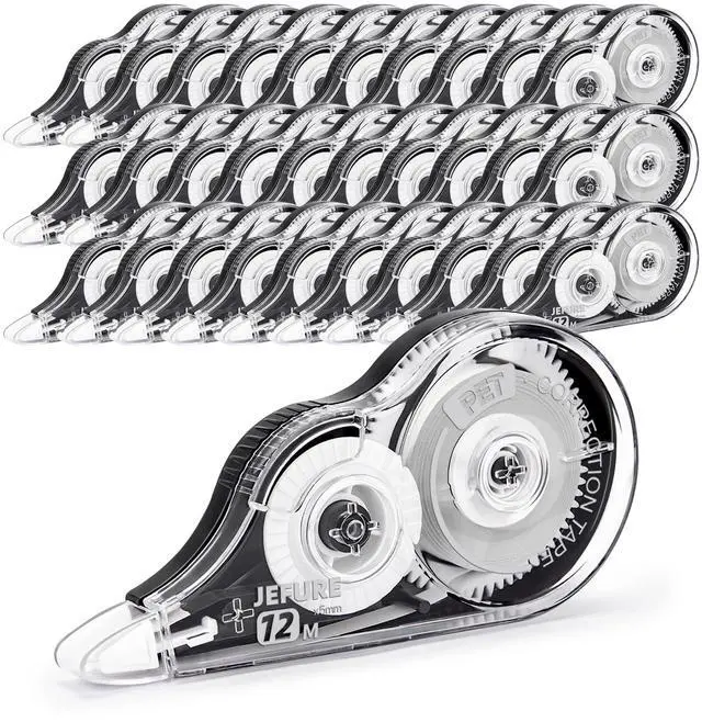 Main image of 30 Pcs Correction Tape, 39.37 Ft White Wrong Out Tear-Resistant Bulk, Instant Corrections Easy to Use Applicator for School, Office, Note Taking, Journal (Tape Width 0.2 inClear)