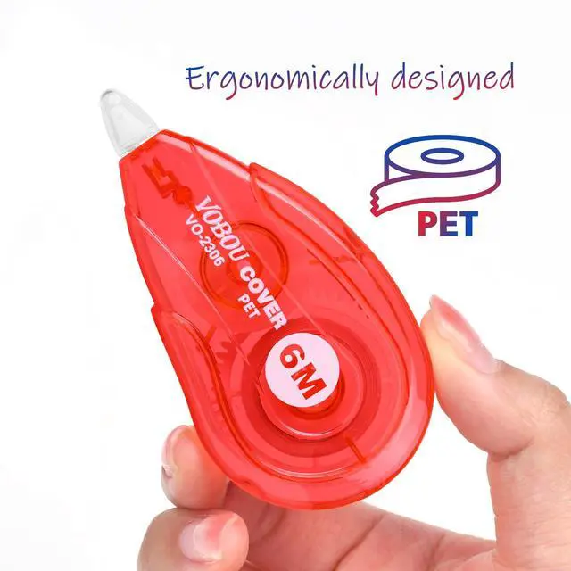 Alt view image 4 of 7 - White Correction Tape, Easy To Use Applicator for Instant Corrections Wrong Writing At Any Time, For school, Office (Red and Blue, 12pack, 6M/256" x 0.2")