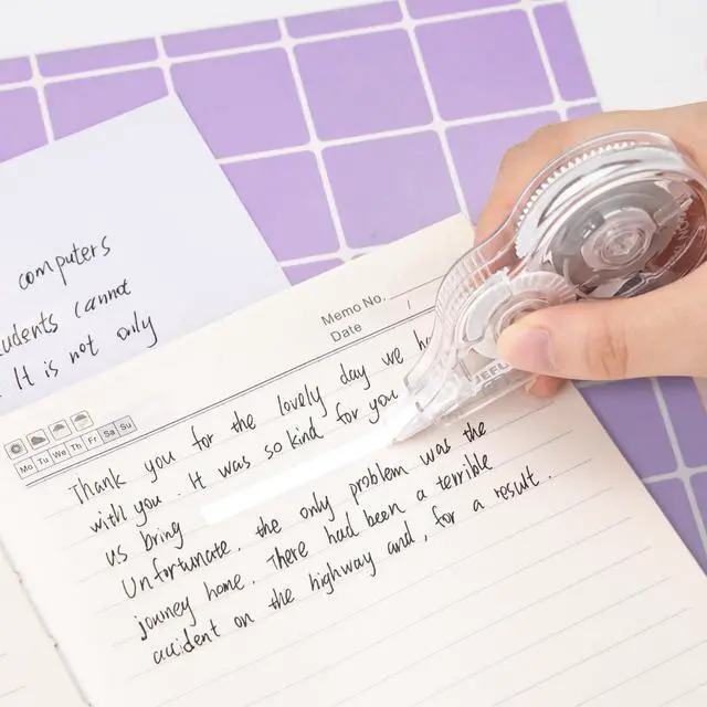 Alt view image 6 of 7 - 12 Pcs Colorful Core Correction Tape, 39.37 Ft White Wrong Out Tear-Resistant Bulk, Instant Corrections Easy to Use Applicator for School, Office, Note Taking, Journal (Tape Width 0.2 in)