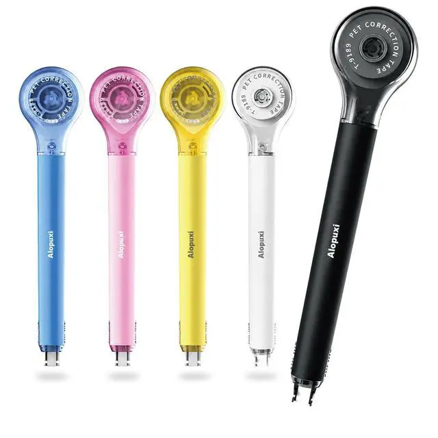 Main image of 5-Pack White Correction Tape Pens, 1/5" x 236", Push-Pull Protective Cover