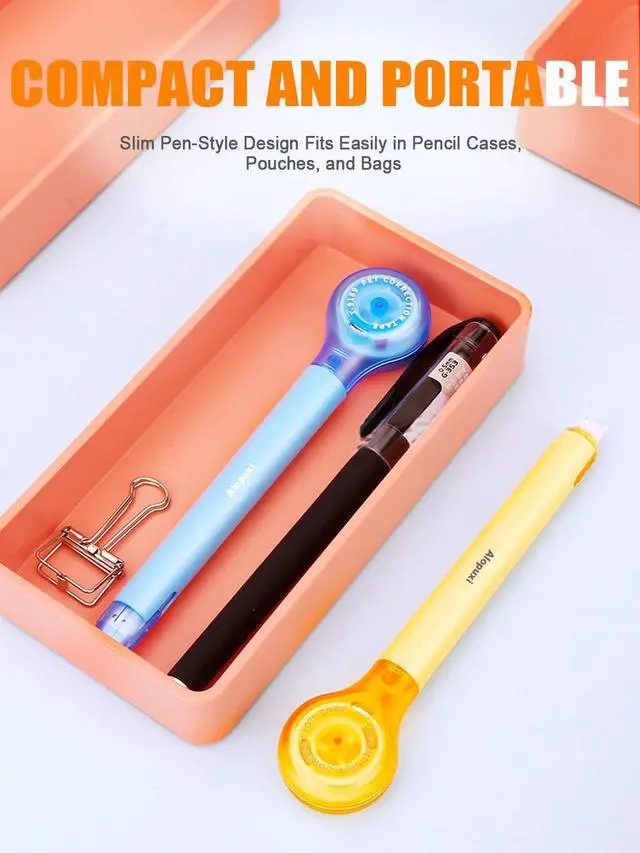 Alt view image 6 of 7 - 5-Pack White Correction Tape Pens, 1/5" x 236", Push-Pull Protective Cover
