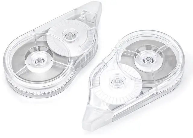 Main image of 2 Pcs Correction Tape, 98.43 Ft White Wrong Out Tear-Resistant Bulk, Instant Corrections Easy To Use Applicator for School, Office, Note Taking, Journal (Tape Width 0.2 inClear)