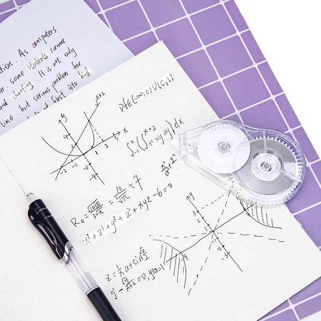 Alt view image 6 of 6 - 2 Pcs Correction Tape, 98.43 Ft White Wrong Out Tear-Resistant Bulk, Instant Corrections Easy To Use Applicator for School, Office, Note Taking, Journal (Tape Width 0.2 inClear)