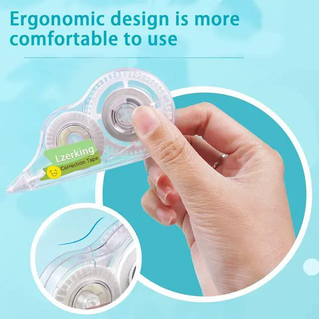 Alt view image 4 of 7 - Correct Correction Tape,White,32-Count,Transparent Dispenser Shows How Much Tape is Remaining