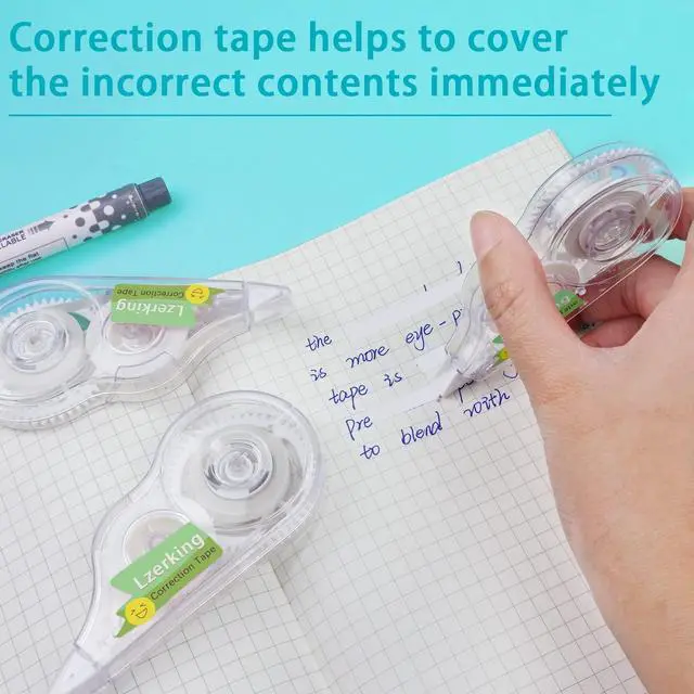Alt view image 6 of 7 - Correct Correction Tape,White,32-Count,Transparent Dispenser Shows How Much Tape is Remaining