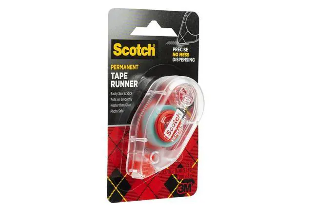 Alt view image 5 of 7 - 3M 6061 Scotch Double Sided Adhesive Roller Tape Runner, Permanent, Acid-Free, Photo-Safe Adhesive for Scrapbooking, Photo Mounting, and Crafts, 0.27 in x 26 ft per Roller, Pack of 6