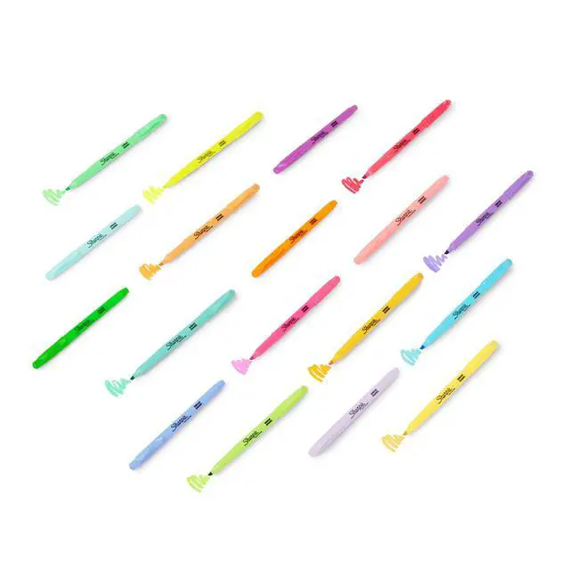 Alt view image 7 of 7 - Pocket Highlighters, Mild Pastel Colors, Assorted, Chisel Tip, 12 Count - School, Home, and Office Use, Teacher Supplies