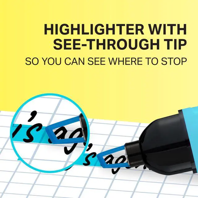 Alt view image 2 of 5 - Clear View Highlighters, Chisel Tip, 4 Count