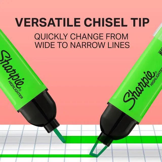 Alt view image 4 of 5 - Clear View Highlighters, Chisel Tip, 4 Count