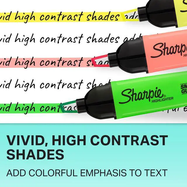 Alt view image 5 of 5 - Clear View Highlighters, Chisel Tip, 4 Count