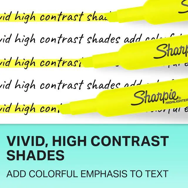 Alt view image 6 of 6 - Tank Yellow Highlighters Marker Set, Study Essentials, Chisel Tip, Ideal for Back to School and Teacher Supplies, Smear-Resistant, 4-Pack
