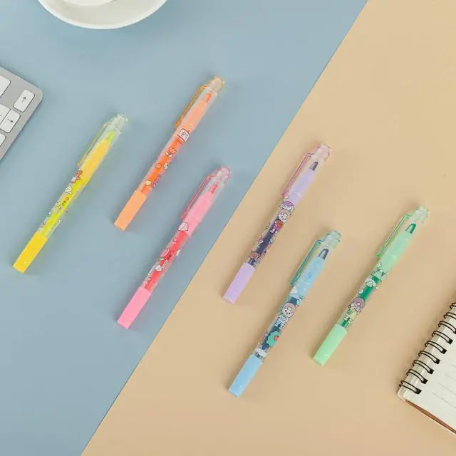 Alt view image 2 of 7 - Clear View Dual Tip Highlighters, 6-Pack Assorted Colors See-Through Chisel & Fine Tips, Precise Highlighting Marker Set