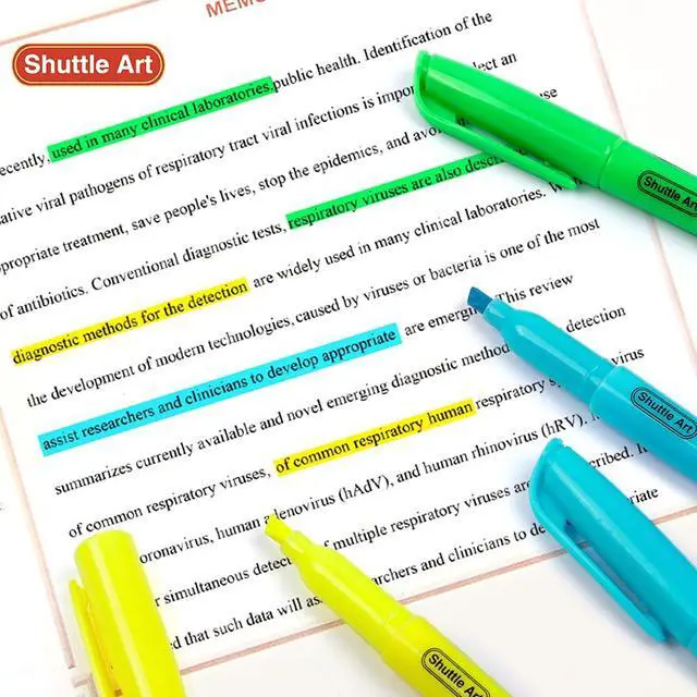 Alt view image 5 of 7 - Highlighters, 30 Pack Highlighters Assorted Colors, 10 Colors Chisel Tip Dry-Quickly Non-Toxic Highlighter Markers for Adults Students Highlighting in Home School Office