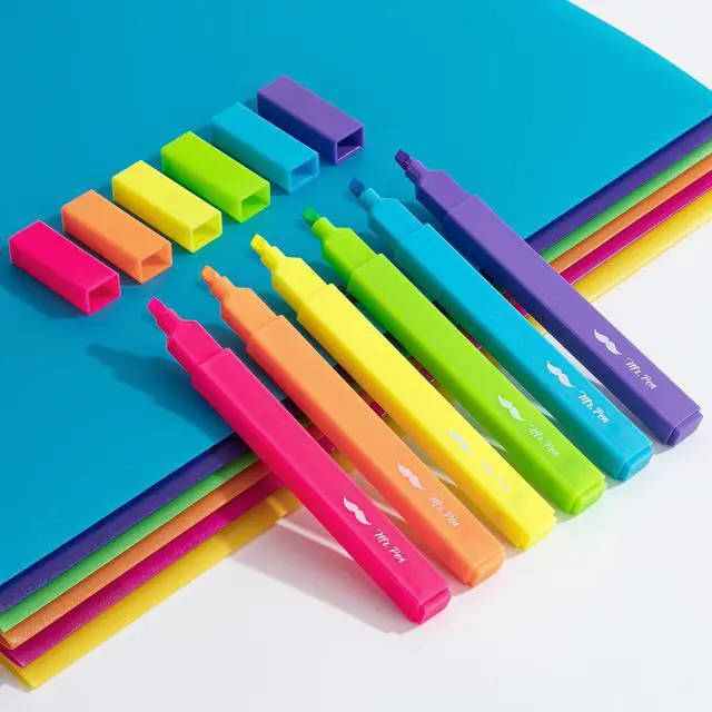 Alt view image 6 of 7 - Aesthetic Highlighters No Bleed, 6 Pack, Assorted Colors