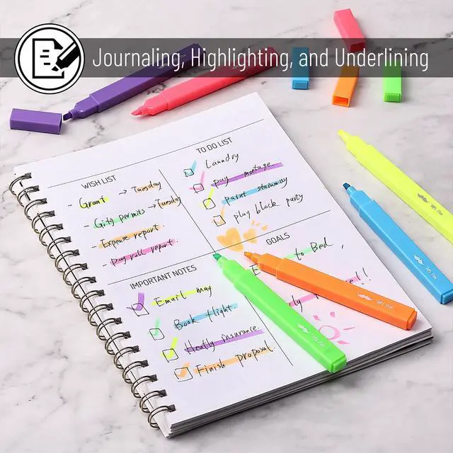 Alt view image 4 of 7 - Aesthetic Highlighters No Bleed, 6 Pack, Assorted Colors
