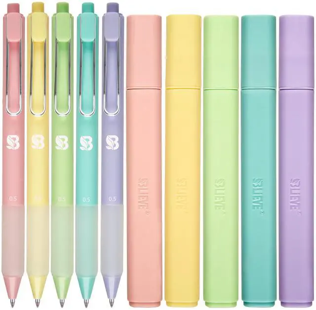 Main image of Aesthetic Highlighters and Gel Pens With Soft Ink and Chisel Tip, Bible Highlighters and Pens No Bleed, Dry Fast Easy to Hold, for Bible Journaling Planner School Supplies (CANDY)