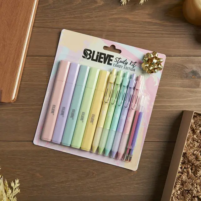 Alt view image 6 of 7 - Aesthetic Highlighters and Gel Pens With Soft Ink and Chisel Tip, Bible Highlighters and Pens No Bleed, Dry Fast Easy to Hold, for Bible Journaling Planner School Supplies (CANDY)