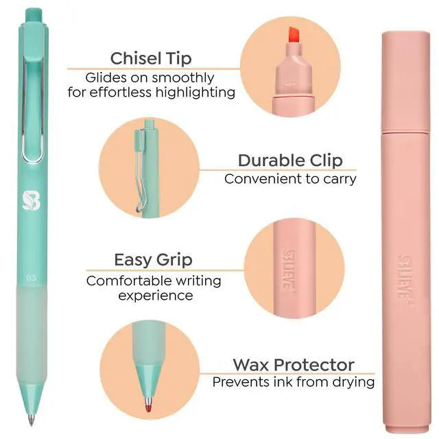 Alt view image 7 of 7 - Aesthetic Highlighters and Gel Pens With Soft Ink and Chisel Tip, Bible Highlighters and Pens No Bleed, Dry Fast Easy to Hold, for Bible Journaling Planner School Supplies (CANDY)