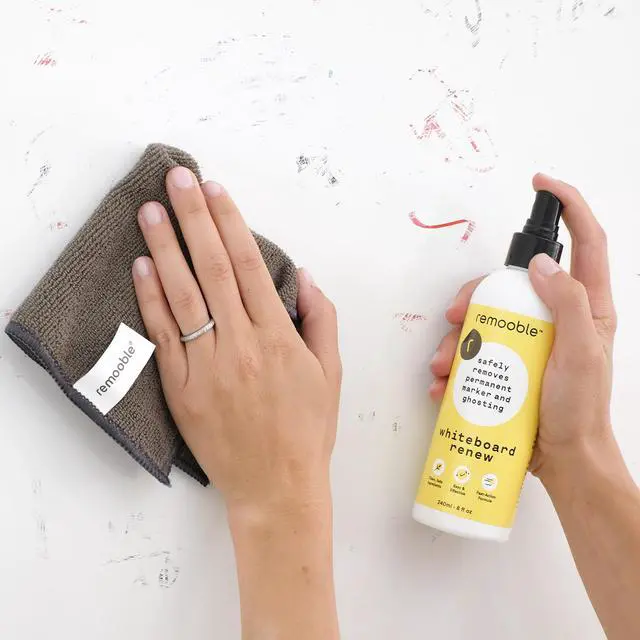 Alt view image 5 of 7 - Dry Erase Whiteboard Cleaner Spray & Microfiber Cleaning Cloth - Safely Removes Tough Stains and Ghosting, 8 oz.