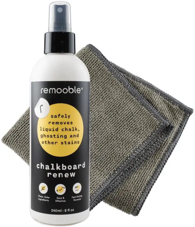 Main image of Non-Toxic Chalkboard Cleaner Spray & Microfiber Cleaning Cloth, 8 oz.