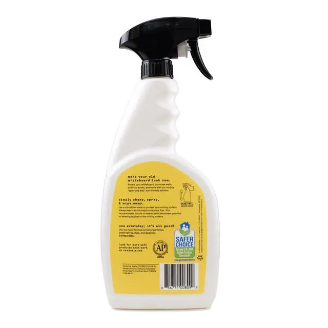Alt view image 2 of 7 - Dry Erase Whiteboard Cleaner Spray & Microfiber Cleaning Cloth - Safely Removes Tough Stains and Ghosting, 23 oz.