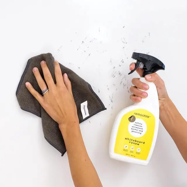 Alt view image 5 of 7 - Dry Erase Whiteboard Cleaner Spray & Microfiber Cleaning Cloth - Safely Removes Tough Stains and Ghosting, 23 oz.