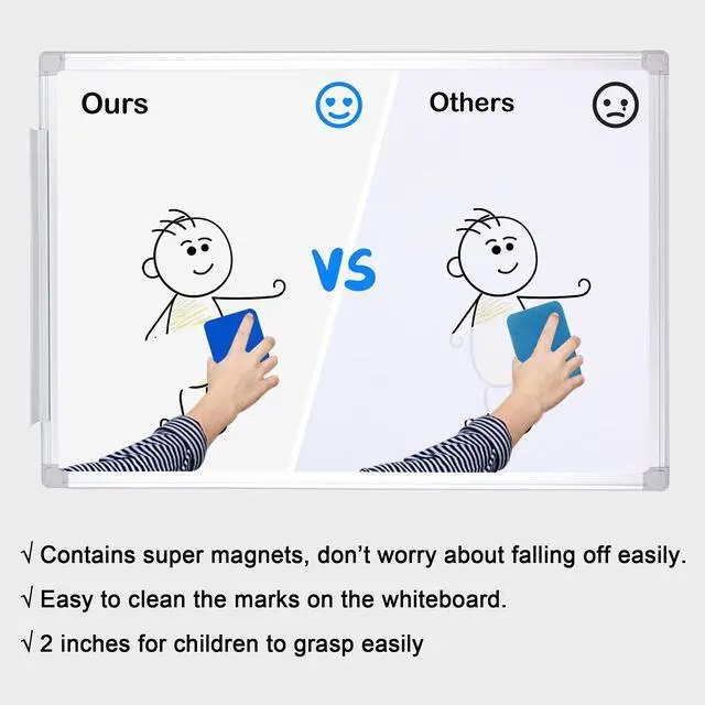 Alt view image 6 of 6 - Dry Erase Eraser, 48 Pack Mini Magnetic Whiteboard Erasers for Kids, Students, Classroom, Teacher Supplies, Home and Office (Blue, 2 x 2 x 0.79 Inch)