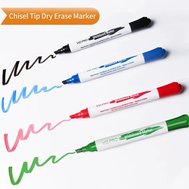 Alt view image 3 of 6 - Dry Erase Marker Starter Set, Low-Odor Whiteboard Pens, Eraser and White Board Cleaner, Assorted Colors, 6-Piece Kit