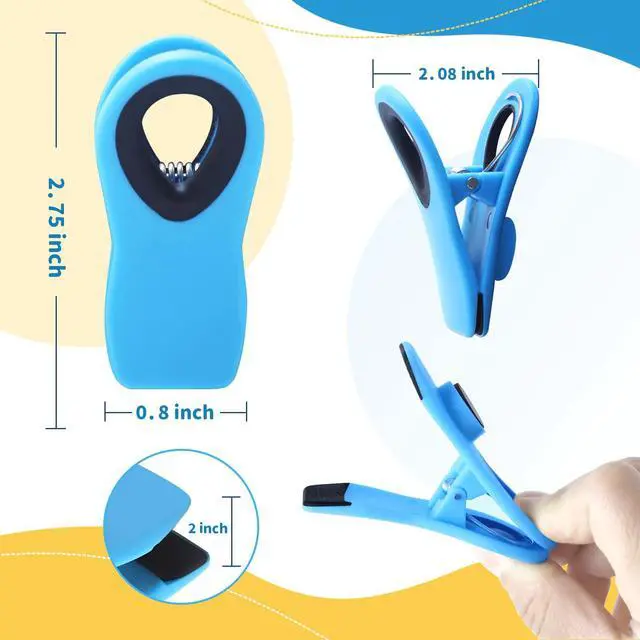 Alt view image 3 of 7 - 12 Pack Chip Clips Bag Clip, Magnetic Food Clip for Chips, Bread, Snacks, Kitchen, Refrigerator, Clothes Pins Multicolor