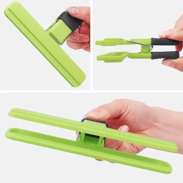 Alt view image 4 of 7 - 9 Pack Large Chip Bag Clips Assorted Sizes Food Bag Clips Plastic Heavy Seal Grip, 3 Colors