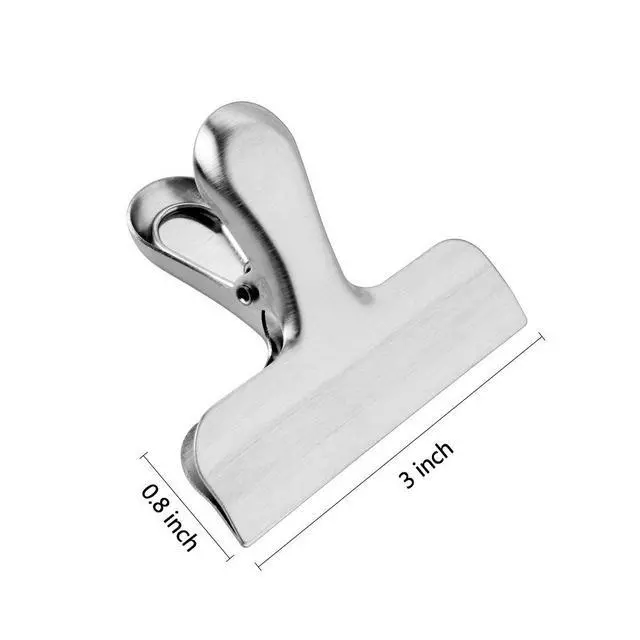 Alt view image 4 of 7 - Chip Clips & Stainless Steel Heavy-Duty Food Bag Clips 8 Packs - Large and Durable with 3 Inch Wide, Perfect for Air Tight Seal Grips on Coffee,Food & Bread Bags,Office Kitchen Home Usage
