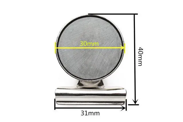 Alt view image 4 of 7 - Strong Magnetic Clips - Heavy Duty Refrigerator Magnet Clips - 31mm Wide 12Pack Scratch Safe - Clip Magnets Best for House Office School Use, Hanging Home Decoration, Photo Displays